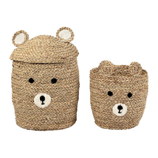 SET OF 2 TEDDY BEAR BASKETS