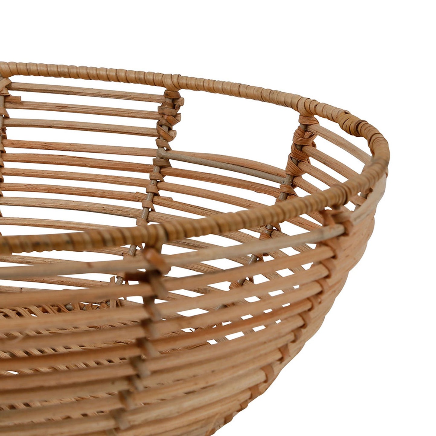 SET OF 2 NATURAL RATTAN BASKET