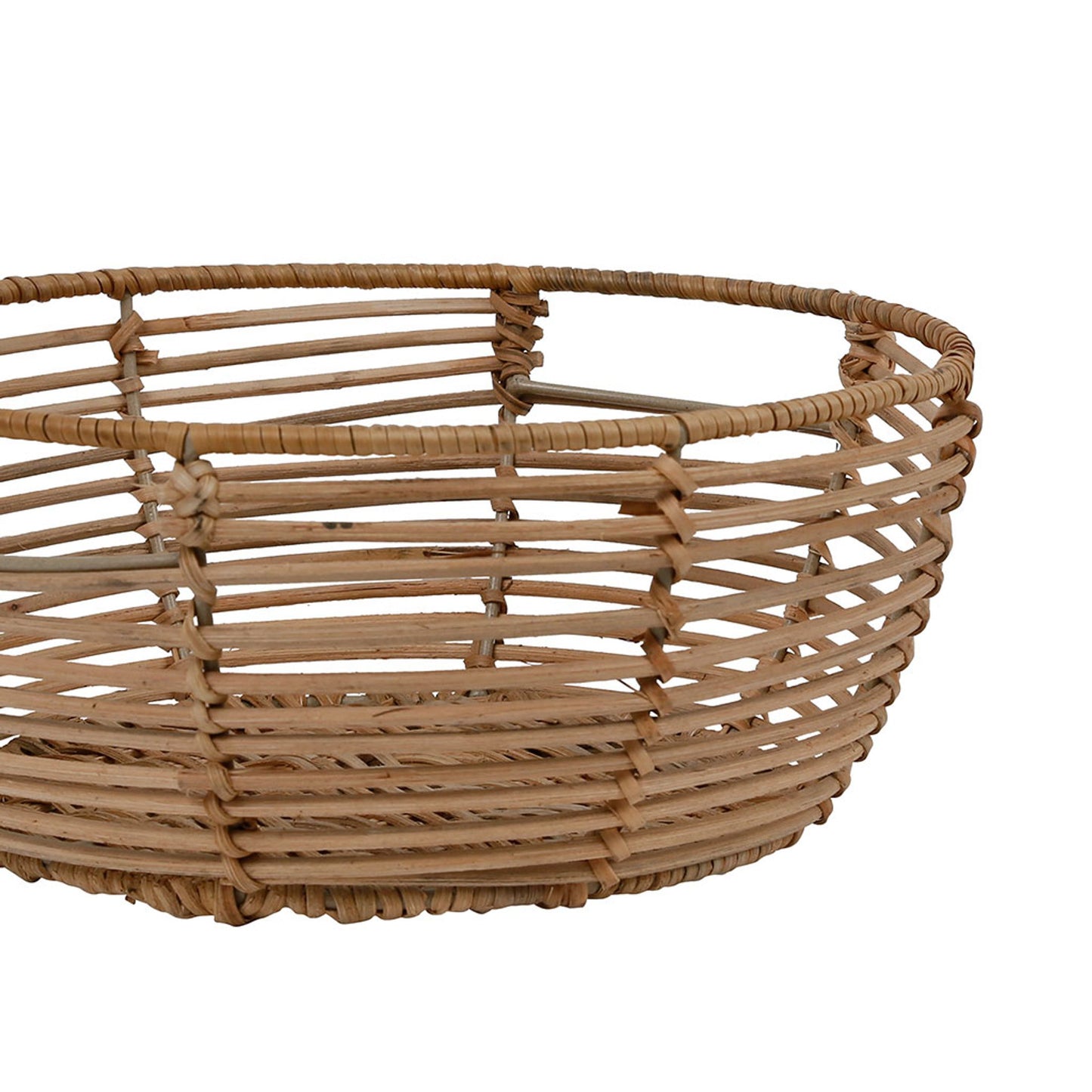 SET OF 2 NATURAL RATTAN BASKET