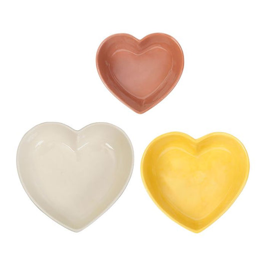 SET OF 3 HEART-SHAPED TRAYS