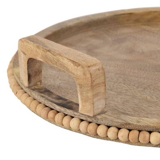 ROUND TRAY WITH HANDLES