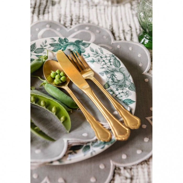 CUTLERY SET GOLD CHROMED