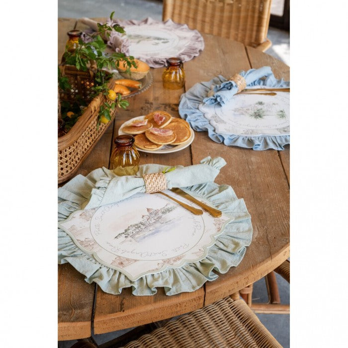 ROUND PLACEMAT WITH FRILL 7 CM