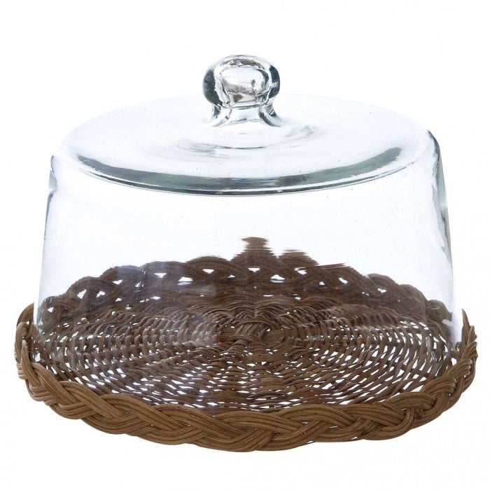 RATTAN TRAY WITH BELL